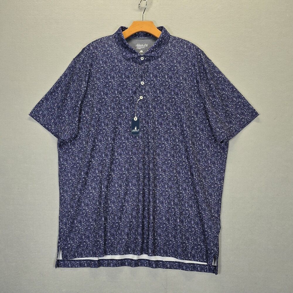Johnnie-O Featherweight Polo Performance Lake Blue XL New
